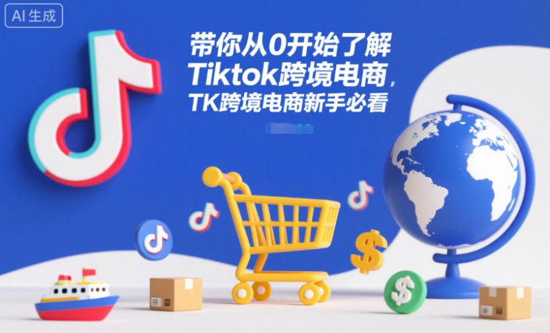 带你从0开始了解Tiktok跨境电商，TK跨境电商新手必看网创-网赚-电商-tk-出海-AI-抖音-快手-小红书-视频号-玩法-创业-小程序-公众号-私域-s粉网创智库