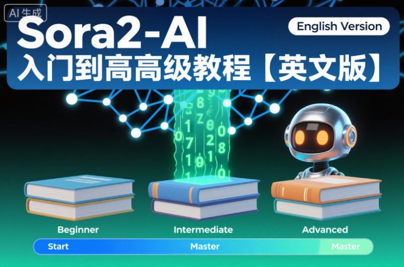 Sora2-AI入门到高级教程【英文版】网创-网赚-电商-tk-出海-AI-抖音-快手-小红书-视频号-玩法-创业-小程序-公众号-私域-s粉网创智库