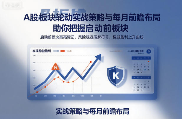 A股板块轮动实战策略与每月前瞻布局，助你把握启动前板块，规避风险，实现稳健盈利网创-网赚-电商-tk-出海-AI-抖音-快手-小红书-视频号-玩法-创业-小程序-公众号-私域-s粉网创智库