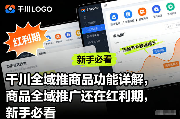 千川全域推商品功能详解，商品全域推广还在红利期，新手必看网创-网赚-电商-tk-出海-AI-抖音-快手-小红书-视频号-玩法-创业-小程序-公众号-私域-s粉网创智库
