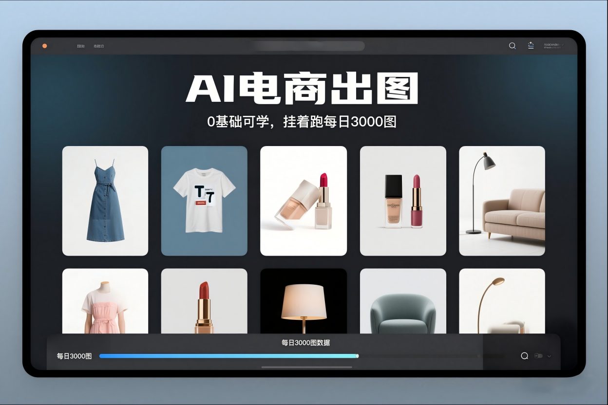 AI电商出图，0基础可学，挂着跑每日3000图 - 网创智库网创-网赚-电商-tk-出海-AI-抖音-快手-小红书-视频号-玩法-创业-小程序-公众号-私域-s粉网创智库