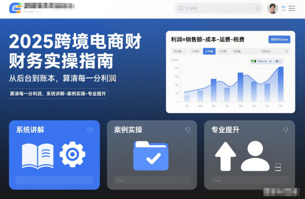 2025跨境电商财务实操指南，从后台到账本，算清每一分利润，系统讲解-案例实操-专业提升 - 网创智库网创-网赚-电商-tk-出海-AI-抖音-快手-小红书-视频号-玩法-创业-小程序-公众号-私域-s粉网创智库