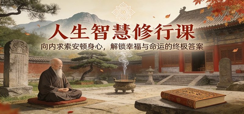 人生智慧修行课：向内求索安顿身心，解锁幸福与命运的终极答案网创-网赚-电商-tk-出海-AI-抖音-快手-小红书-视频号-玩法-创业-小程序-公众号-私域-s粉网创智库