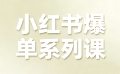 小红书爆单系列课，聚焦小红书电商全链路增长(更新)网创-网赚-电商-tk-出海-AI-抖音-快手-小红书-视频号-玩法-创业-小程序-公众号-私域-s粉网创智库
