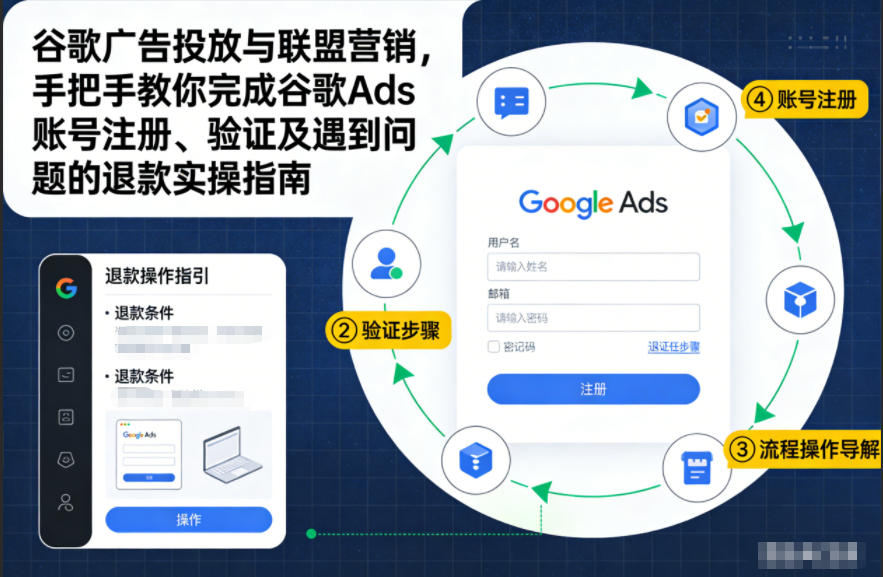 谷歌广告投放与联盟营销，手把手教你完成谷歌Ads账号注册、验证及遇到问题的退款实操指南 - 网创智库网创-网赚-电商-tk-出海-AI-抖音-快手-小红书-视频号-玩法-创业-小程序-公众号-私域-s粉网创智库
