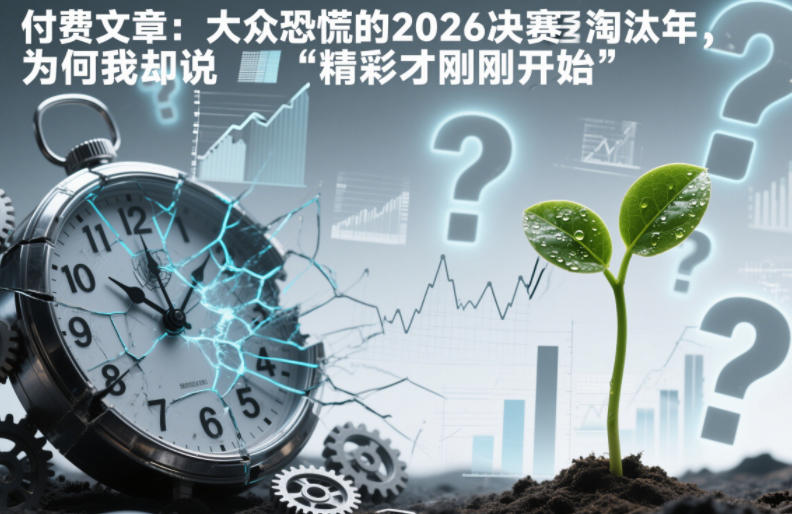 付费文章：大众恐慌的2026决赛淘汰年，为何我却说“精彩才刚刚开始”？网创-网赚-电商-tk-出海-AI-抖音-快手-小红书-视频号-玩法-创业-小程序-公众号-私域-s粉网创智库