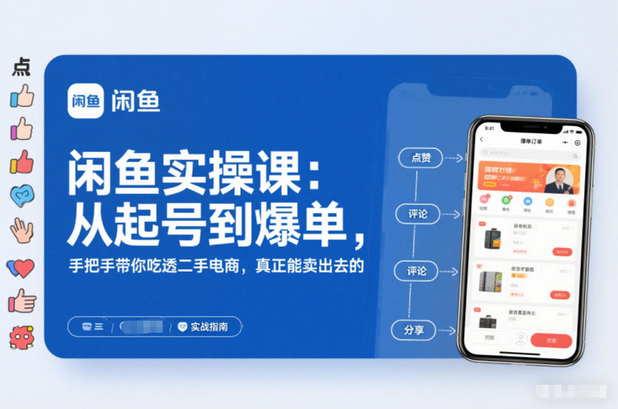 2025闲鱼无货源实操课：从起号到爆单，手把手带你吃透二手电商，真正能卖出去的实战指南 - 网创智库网创-网赚-电商-tk-出海-AI-抖音-快手-小红书-视频号-玩法-创业-小程序-公众号-私域-s粉网创智库