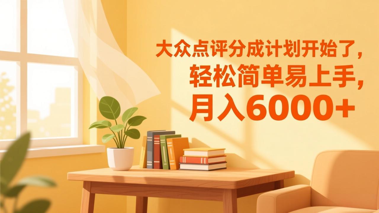 大众点评分成计划开始了，轻松简单易上手，月入6000+ - 网创智库网创-网赚-电商-tk-出海-AI-抖音-快手-小红书-视频号-玩法-创业-小程序-公众号-私域-s粉网创智库