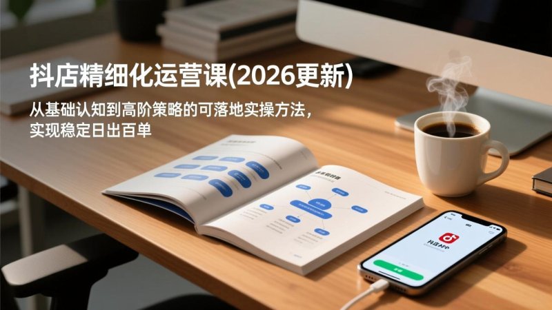 抖店精细化运营课(2026更新网创-网赚-电商-tk-出海-AI-抖音-快手-小红书-视频号-玩法-创业-小程序-公众号-私域-s粉网创智库