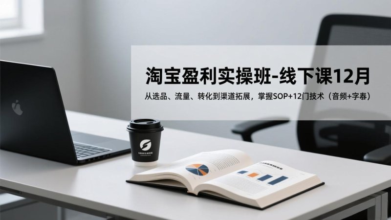 淘宝盈利实操班-线下课12月，从选品、流量、转化到渠道拓展，掌握SOP+12门技术(音频+字幕网创-网赚-电商-tk-出海-AI-抖音-快手-小红书-视频号-玩法-创业-小程序-公众号-私域-s粉网创智库