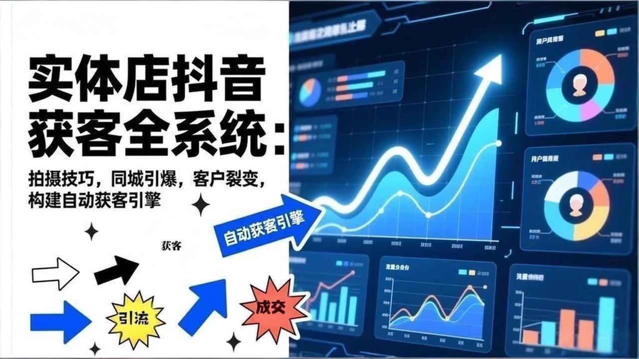 2026实体店抖音获客全系统：拍摄技巧，同城引爆，客户裂变，构建自动获客引擎 - 网创智库网创-网赚-电商-tk-出海-AI-抖音-快手-小红书-视频号-玩法-创业-小程序-公众号-私域-s粉网创智库