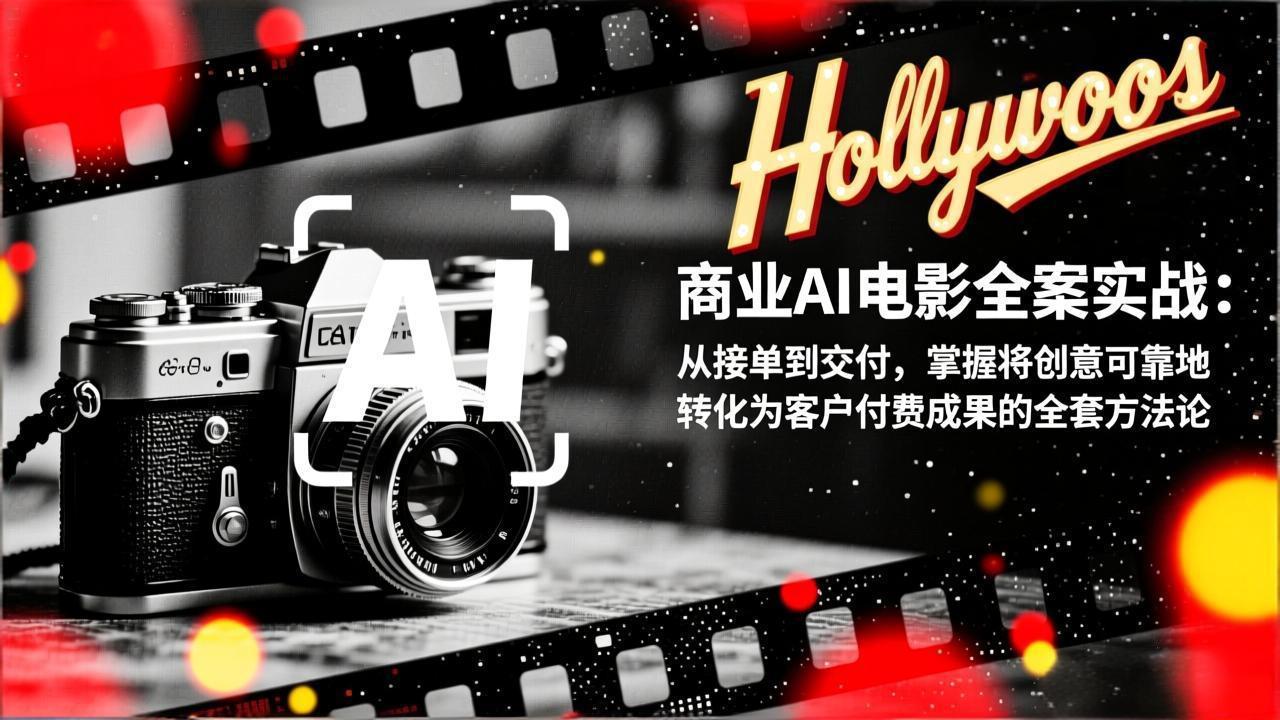 商业AI电影全案实战：从接单到交付，掌握将创意可靠地转化为客户付费成果的全套方法论 - 网创智库网创-网赚-电商-tk-出海-AI-抖音-快手-小红书-视频号-玩法-创业-小程序-公众号-私域-s粉网创智库