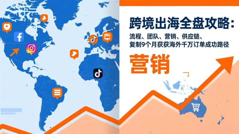 跨境出海全盘攻略：流程，团队，营销，供应链，复制9个月斩获海外千万订单成功路径网创-网赚-电商-tk-出海-AI-抖音-快手-小红书-视频号-玩法-创业-小程序-公众号-私域-s粉网创智库