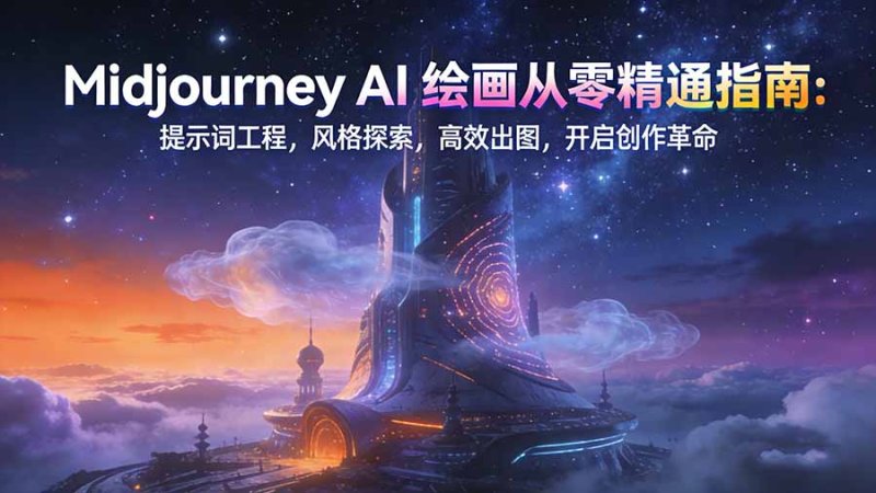 Midjourney AI绘画从零精通指南：提示词工程，风格探索，高效出图，开启创作革命网创-网赚-电商-tk-出海-AI-抖音-快手-小红书-视频号-玩法-创业-小程序-公众号-私域-s粉网创智库