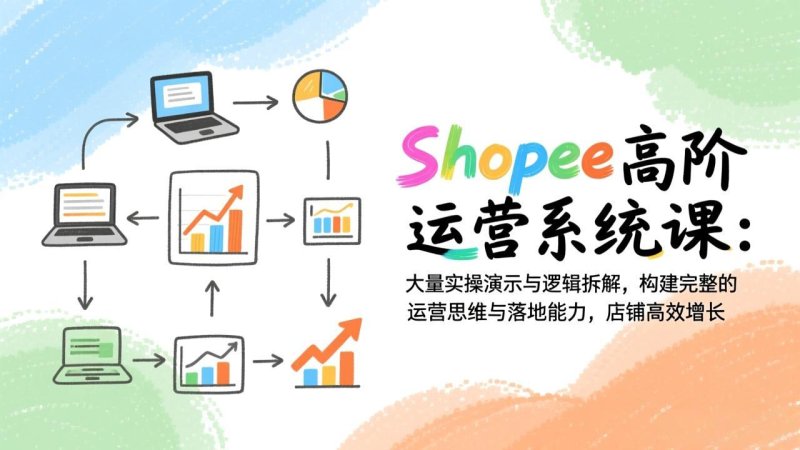Shopee高阶运营系统课:大量实操演示与逻辑拆解,构建完整的运营思维与落地能力,店铺高效增长网创-网赚-电商-tk-出海-AI-抖音-快手-小红书-视频号-玩法-创业-小程序-公众号-私域-s粉网创智库