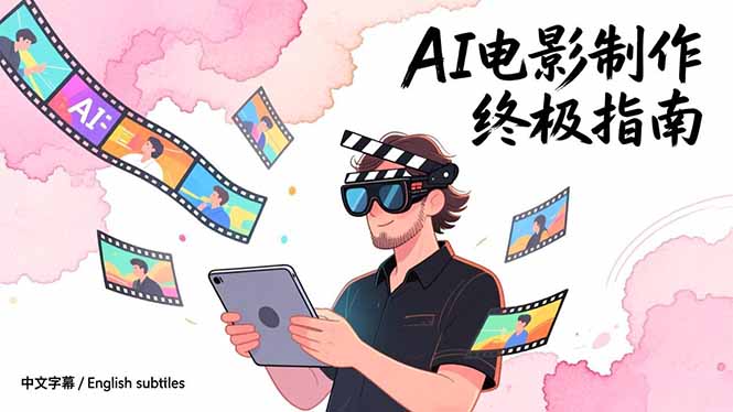 AI电影制作终极指南：从创意到成片，系统掌握智能影视全流程实战课(中英字幕网创-网赚-电商-tk-出海-AI-抖音-快手-小红书-视频号-玩法-创业-小程序-公众号-私域-s粉网创智库