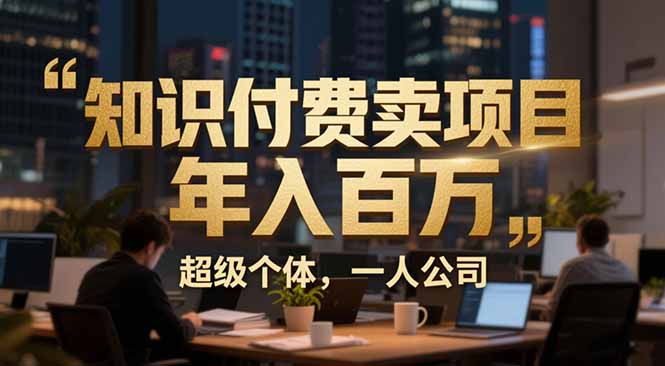 从0到年入百万：超级个体实战心得公开，个人IP×精准引流×成交系统全拆解网创-网赚-电商-tk-出海-AI-抖音-快手-小红书-视频号-玩法-创业-小程序-公众号-私域-s粉网创智库