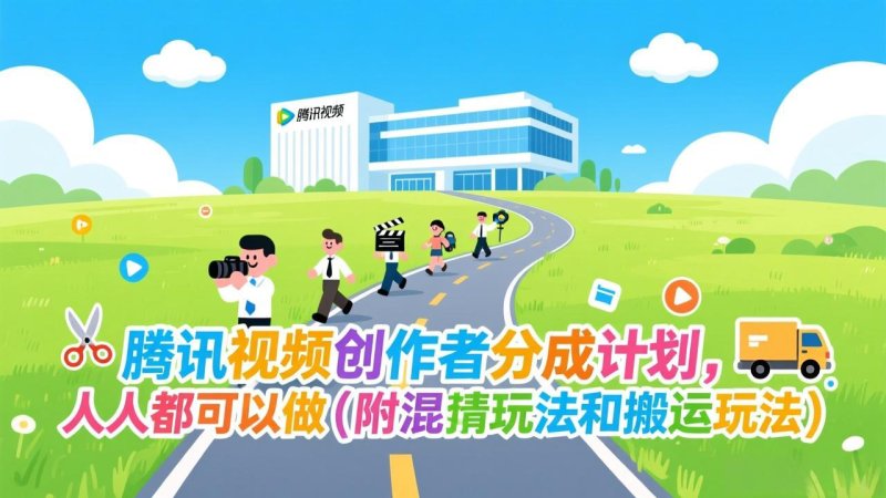 腾讯视频创作者分成计划，人人都可以做(附混剪玩法和搬运玩法网创-网赚-电商-tk-出海-AI-抖音-快手-小红书-视频号-玩法-创业-小程序-公众号-私域-s粉网创智库