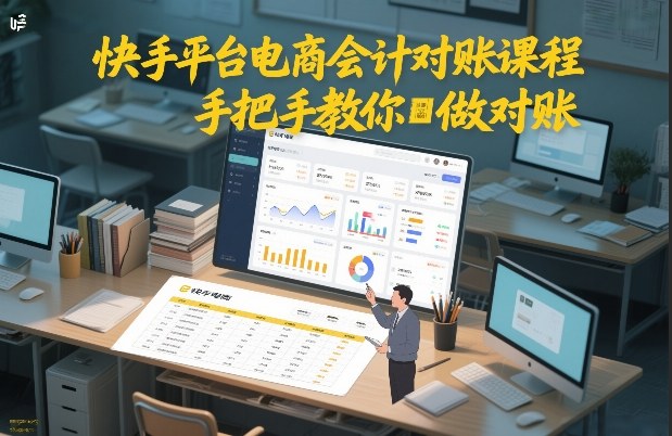 快手平台电商会计对账课程，手把手教你做对账网创-网赚-电商-tk-出海-AI-抖音-快手-小红书-视频号-玩法-创业-小程序-公众号-私域-s粉网创智库
