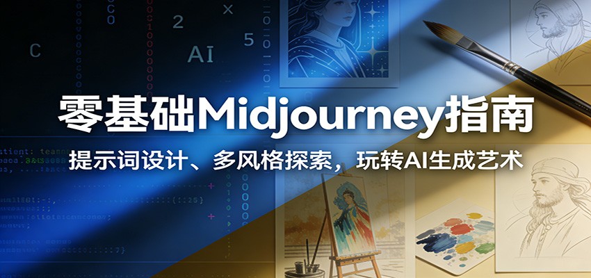 零基础Midjourney指南：提示词设计、多风格探索，玩转AI生成艺术 - 网创智库网创-网赚-电商-tk-出海-AI-抖音-快手-小红书-视频号-玩法-创业-小程序-公众号-私域-s粉网创智库