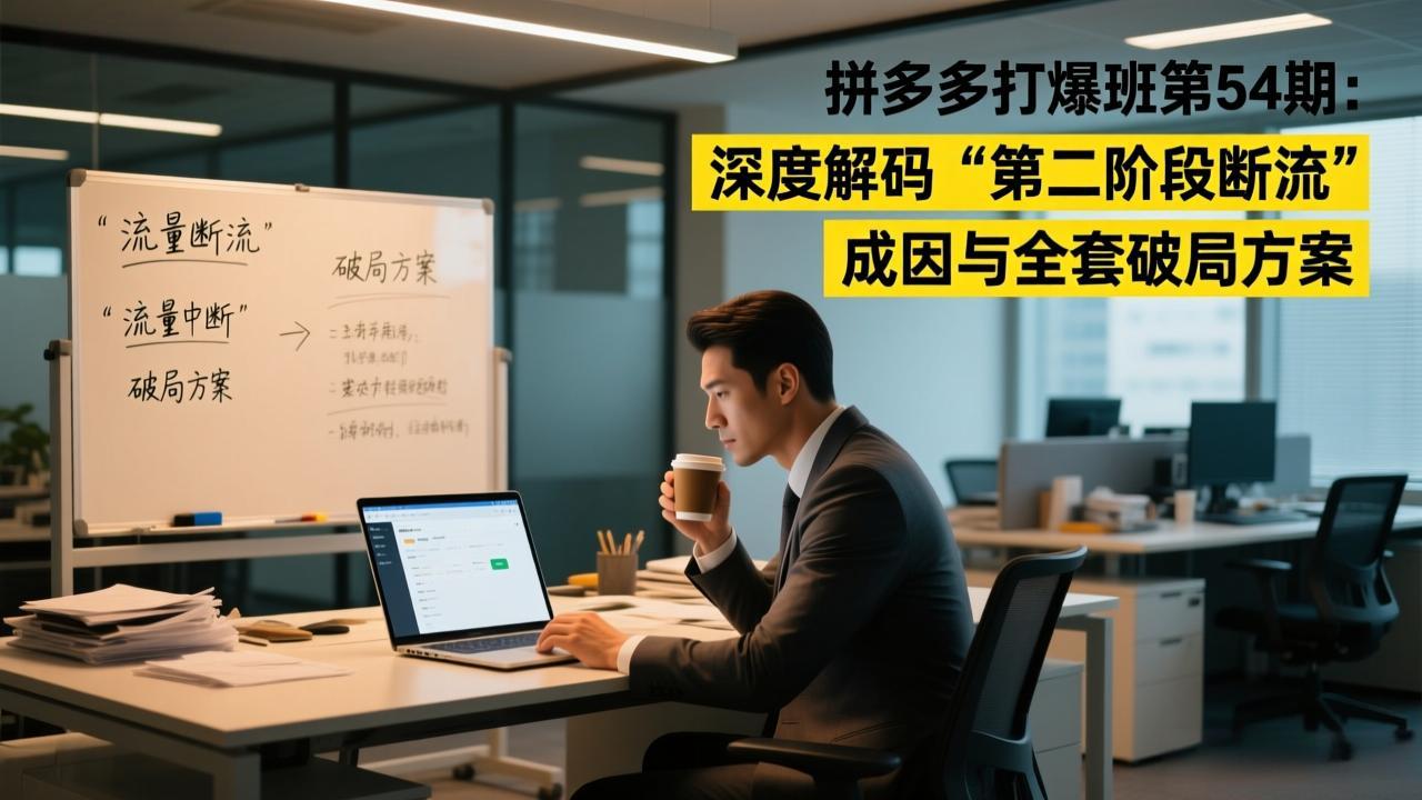 拼多多打爆班第54期：深度解码“第二阶段断流”成因与全套破局方案 - 网创智库网创-网赚-电商-tk-出海-AI-抖音-快手-小红书-视频号-玩法-创业-小程序-公众号-私域-s粉网创智库