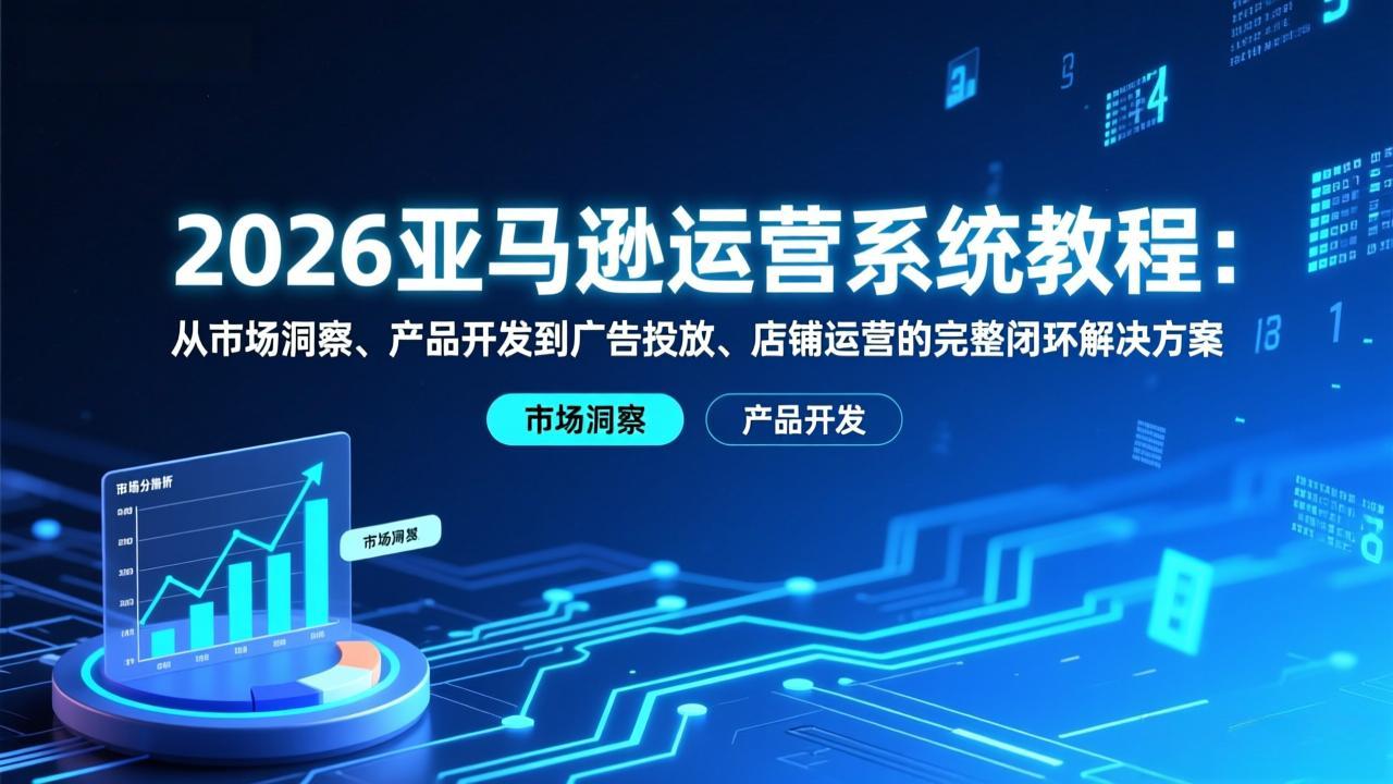 2026亚马逊运营系统教程：从市场洞察、产品开发到广告投放、店铺运营的完整闭环解决方案 - 网创智库网创-网赚-电商-tk-出海-AI-抖音-快手-小红书-视频号-玩法-创业-小程序-公众号-私域-s粉网创智库
