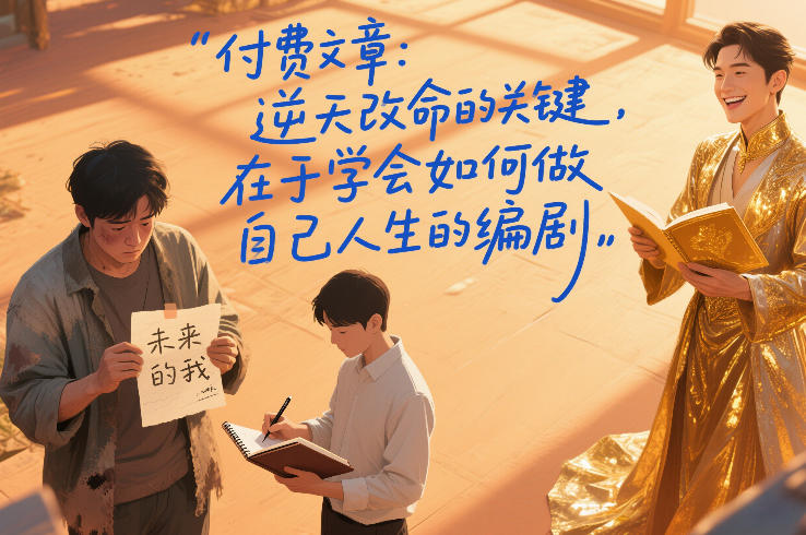 付费文章：逆天改命的关键，在于学会如何做自己人生的编剧网创-网赚-电商-tk-出海-AI-抖音-快手-小红书-视频号-玩法-创业-小程序-公众号-私域-s粉网创智库