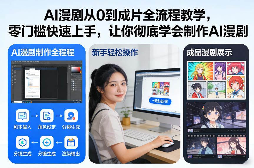 AI漫剧从0到成片全流程教学，零门槛快速上手，让你彻底学会制作AI漫剧【保姆级教程】 - 网创智库网创-网赚-电商-tk-出海-AI-抖音-快手-小红书-视频号-玩法-创业-小程序-公众号-私域-s粉网创智库