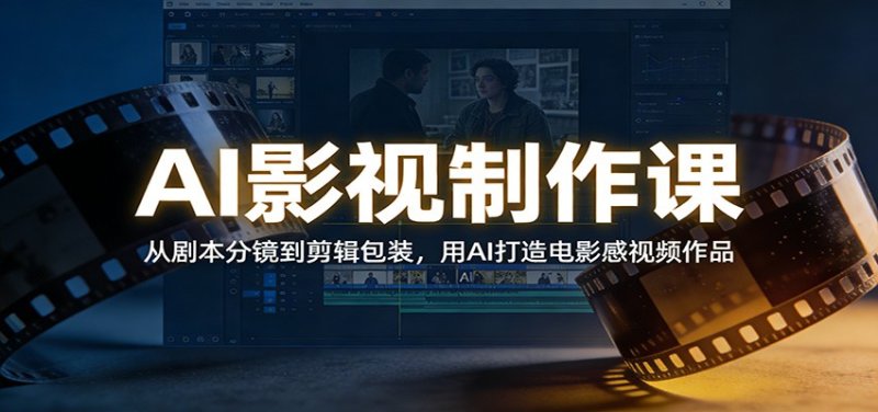 AI影视制作课：从剧本分镜到剪辑包装，用AI打造电影感视频作品网创-网赚-电商-tk-出海-AI-抖音-快手-小红书-视频号-玩法-创业-小程序-公众号-私域-s粉网创智库