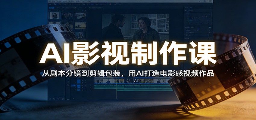 AI影视制作课：从剧本分镜到剪辑包装，用AI打造电影感视频作品 - 网创智库网创-网赚-电商-tk-出海-AI-抖音-快手-小红书-视频号-玩法-创业-小程序-公众号-私域-s粉网创智库