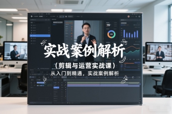 剪辑与运营实战课，从入门到精通，实战案例解析(更新2026)网创-网赚-电商-tk-出海-AI-抖音-快手-小红书-视频号-玩法-创业-小程序-公众号-私域-s粉网创智库