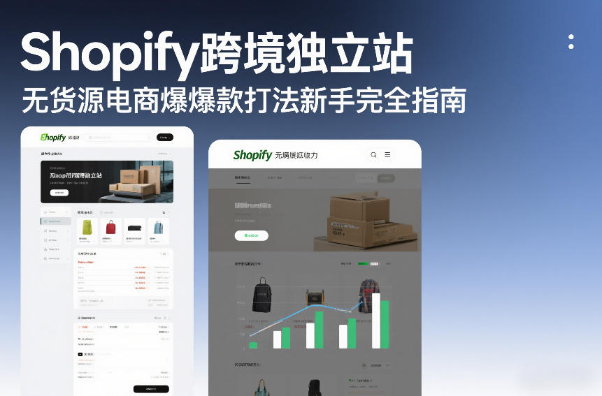 Shopify跨境独立站无货源电商爆款打法新手完全指南 - 网创智库网创-网赚-电商-tk-出海-AI-抖音-快手-小红书-视频号-玩法-创业-小程序-公众号-私域-s粉网创智库