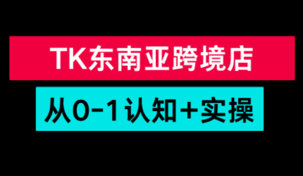 TikTok东南亚跨境从0-1认知实操课网创-网赚-电商-tk-出海-AI-抖音-快手-小红书-视频号-玩法-创业-小程序-公众号-私域-s粉网创智库