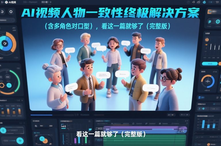 AI视频人物一致性终极解决方案(含多角色对口型)，看这一篇就够了(完整版)网创-网赚-电商-tk-出海-AI-抖音-快手-小红书-视频号-玩法-创业-小程序-公众号-私域-s粉网创智库