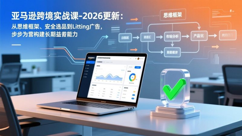 亚马逊跨境实战课-2026更新：从思维框架、安全选品到Listing广告，步步为营构建长期盈利能力网创-网赚-电商-tk-出海-AI-抖音-快手-小红书-视频号-玩法-创业-小程序-公众号-私域-s粉网创智库