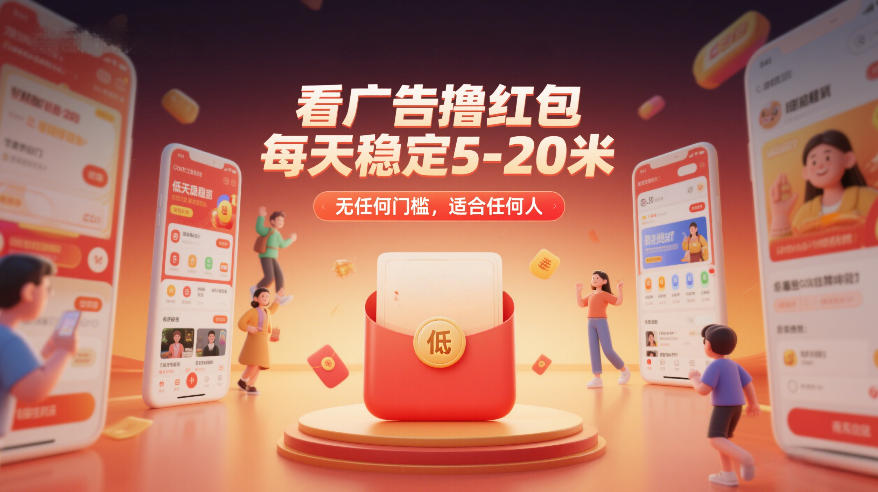 看广告撸红包，每天稳定5-20米，无任何门槛，适合任何人 - 网创智库网创-网赚-电商-tk-出海-AI-抖音-快手-小红书-视频号-玩法-创业-小程序-公众号-私域-s粉网创智库