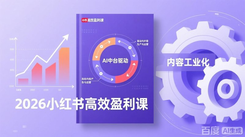 2026小红书高效盈利课，流量双引擎+内容工业化+AI中台驱动，构建可复制的千万级营收模型网创-网赚-电商-tk-出海-AI-抖音-快手-小红书-视频号-玩法-创业-小程序-公众号-私域-s粉网创智库