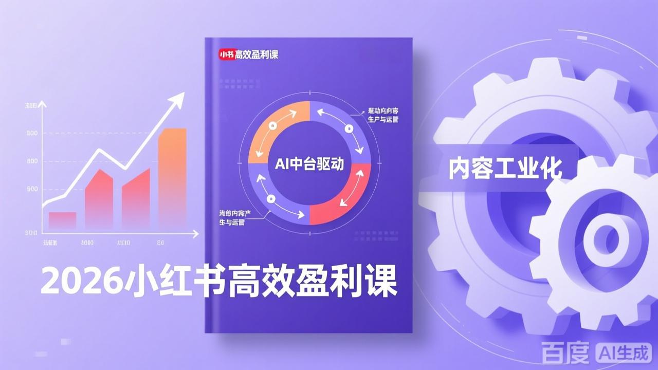 2026小红书高效盈利课，流量双引擎+内容工业化+AI中台驱动，构建可复制的千万级营收模型 - 网创智库网创-网赚-电商-tk-出海-AI-抖音-快手-小红书-视频号-玩法-创业-小程序-公众号-私域-s粉网创智库