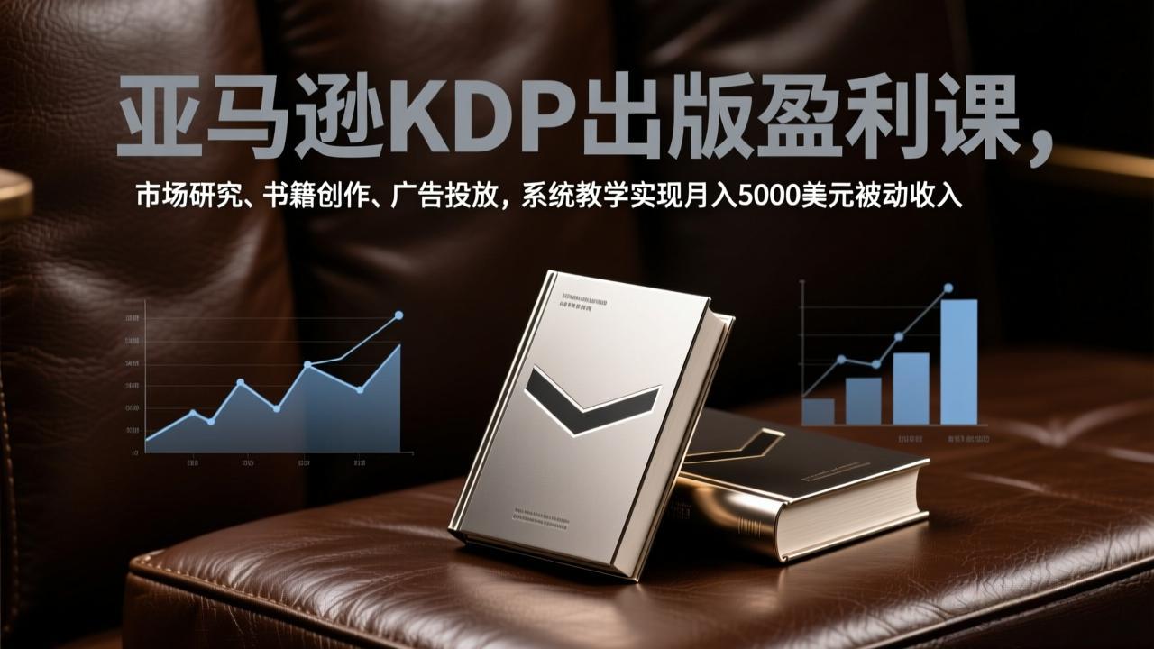 亚马逊KDP出版盈利课，市场研究、书籍创作、广告投放，系统教学实现月入5000美元被动收入 - 网创智库网创-网赚-电商-tk-出海-AI-抖音-快手-小红书-视频号-玩法-创业-小程序-公众号-私域-s粉网创智库