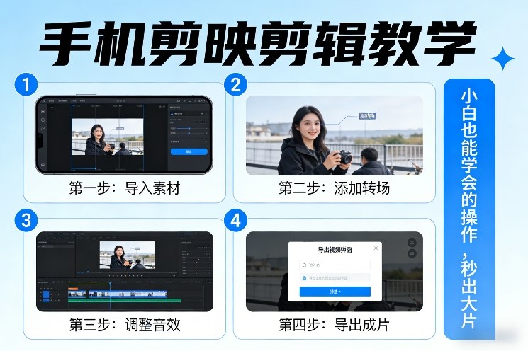 手机剪映剪辑教学，小白也能学会的操作，秒出大片网创-网赚-电商-tk-出海-AI-抖音-快手-小红书-视频号-玩法-创业-小程序-公众号-私域-s粉网创智库