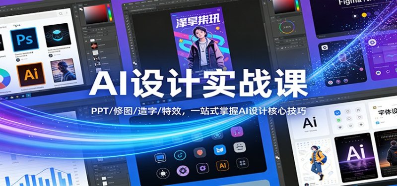 AI设计实战课：PPT/修图/造字/特效，一站式掌握AI设计核心技巧网创-网赚-电商-tk-出海-AI-抖音-快手-小红书-视频号-玩法-创业-小程序-公众号-私域-s粉网创智库