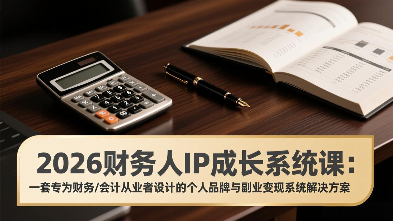 2026财务人IP成长系统课：一套专为财务/会计从业者设计的个人品牌与副业变现系统解决方案 - 网创智库网创-网赚-电商-tk-出海-AI-抖音-快手-小红书-视频号-玩法-创业-小程序-公众号-私域-s粉网创智库