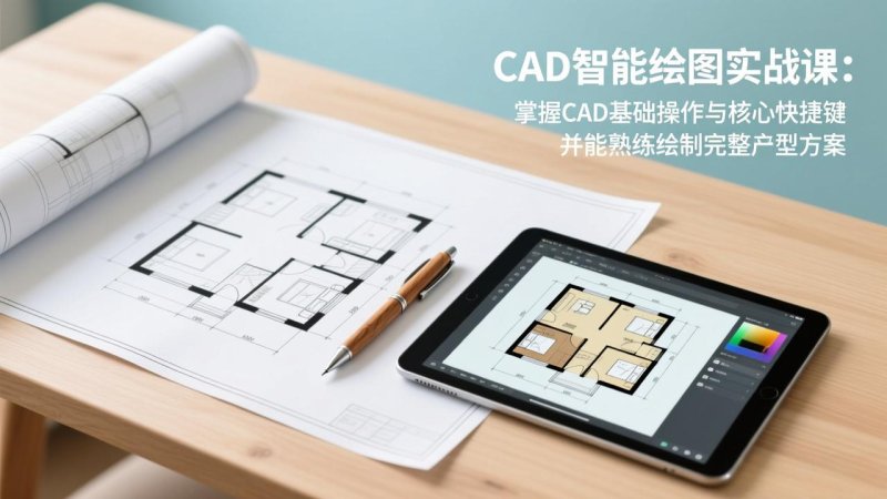 CAD智能绘图实战课：掌握CAD基础操作与核心快捷键，并能熟练绘制完整户型方案网创-网赚-电商-tk-出海-AI-抖音-快手-小红书-视频号-玩法-创业-小程序-公众号-私域-s粉网创智库