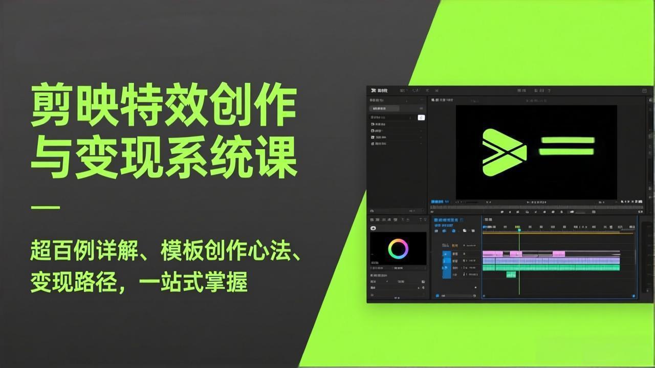 剪映特效创作与变现系统课，超百例详解、模板创作心法、变现路径，一站式掌握 - 网创智库网创-网赚-电商-tk-出海-AI-抖音-快手-小红书-视频号-玩法-创业-小程序-公众号-私域-s粉网创智库