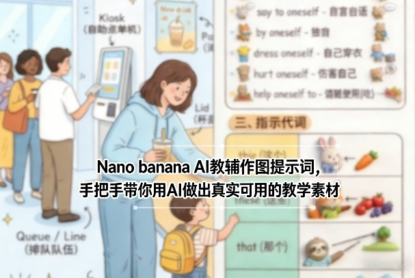 Nano banana AI教辅作图提示词，手把手带你用AI做出真实可用的教学素材网创-网赚-电商-tk-出海-AI-抖音-快手-小红书-视频号-玩法-创业-小程序-公众号-私域-s粉网创智库