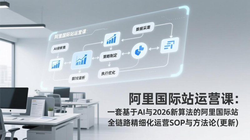 阿里国际站运营课：一套基于AI与2026新算法的阿里国际站全链路精细化运营SOP与方法论(更新网创-网赚-电商-tk-出海-AI-抖音-快手-小红书-视频号-玩法-创业-小程序-公众号-私域-s粉网创智库