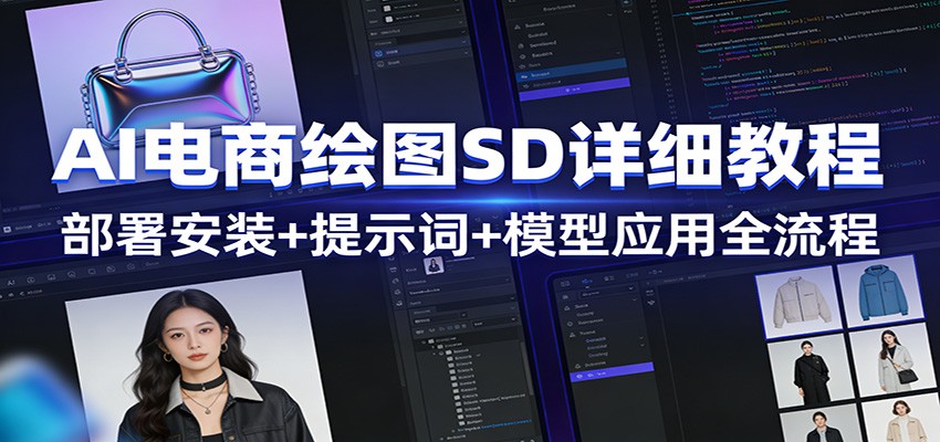 AI电商绘图SD详细教程:部署安装+提示词+模型应用全流程 - 网创智库网创-网赚-电商-tk-出海-AI-抖音-快手-小红书-视频号-玩法-创业-小程序-公众号-私域-s粉网创智库
