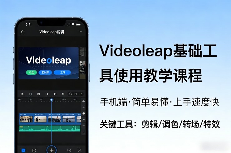 Videoleap基础工具使用教学课程，手机端视频剪辑教学，简单易懂，上手速度快网创-网赚-电商-tk-出海-AI-抖音-快手-小红书-视频号-玩法-创业-小程序-公众号-私域-s粉网创智库