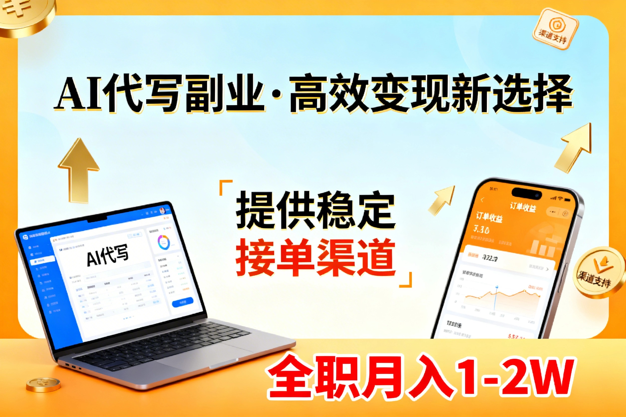 AI代写副业，高效变现，提供渠道，永不失业副业兼职 全职月入1-2W【SOP手册】 - 网创智库网创-网赚-电商-tk-出海-AI-抖音-快手-小红书-视频号-玩法-创业-小程序-公众号-私域-s粉网创智库