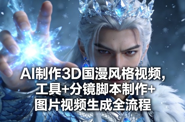 AI制作3D国漫风格视频，工具+分镜脚本制作+图片视频生成全流程网创-网赚-电商-tk-出海-AI-抖音-快手-小红书-视频号-玩法-创业-小程序-公众号-私域-s粉网创智库